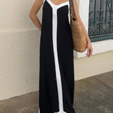 Verena | Abito midi color block stile Lavechic Île
