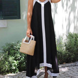 Verena | Abito midi color block stile Lavechic Île