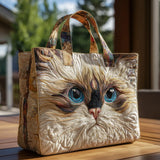 Borsa gatto bianco con occhi azzurri