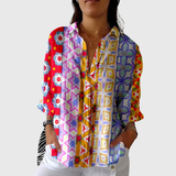 Cecilia | Blusa leggera colorata con stampa