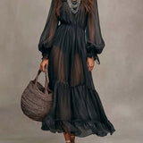 Ella | Abito midi elegante con scollo a V