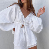 Luisa | Set con volant e shorts