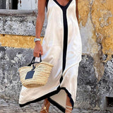 Verena | Abito midi color block stile Lavechic Île