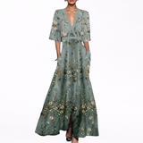 Edita | Abito lungo elegante con scollo profondo