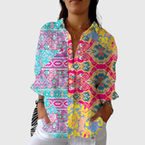 Viola | Blusa leggera colorata con stampa