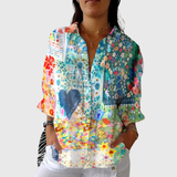 Rebecca | Blusa leggera colorata con stampa