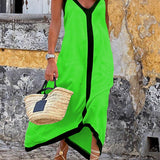 Verena | Abito midi color block stile Lavechic Île