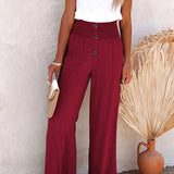 Rosa | Pantaloni rilassati a vita alta