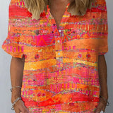 Leandra | Blusa artistica stampata