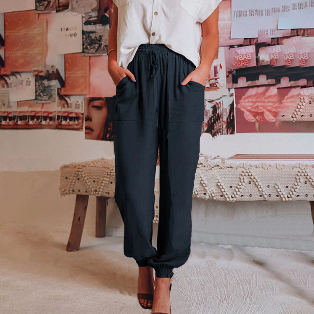 Luisa | Pantaloni eleganti con coulisse