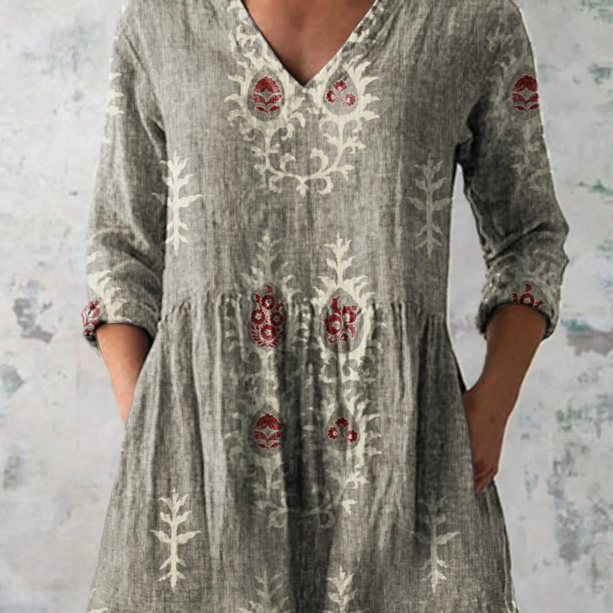 Federica | Blusa lunga con scollo a V
