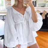 Luisa | Set con volant e shorts
