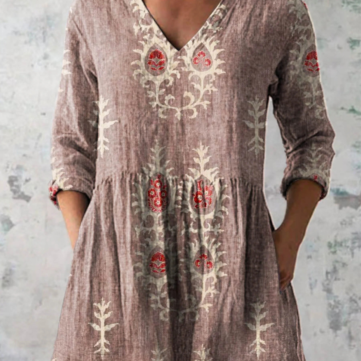 Federica | Blusa lunga con scollo a V