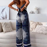 Lilia | Set elegante due pezzi con top allacciato e pantaloni pronti per la vacanza
