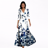 Edvige | Abito lungo elegante a fiori