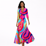 Edvige | Abito lungo elegante a fiori