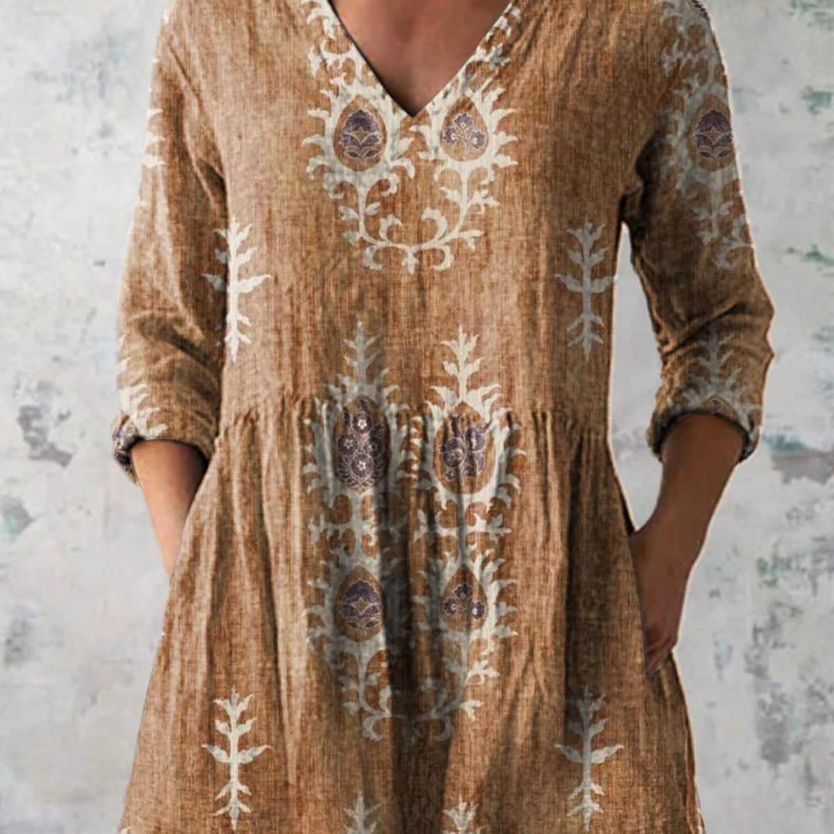 Federica | Blusa lunga con scollo a V