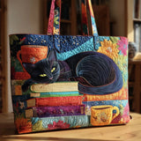 Borsa Chat Noir con libri e tazze