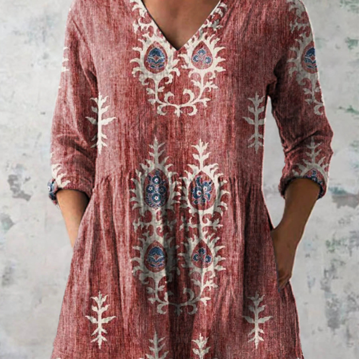 Federica | Blusa lunga con scollo a V