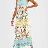 Giuseppina | Abito midi senza maniche con stampa floreale Resort Sunshine