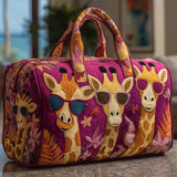 Borsa da viaggio trapuntata – Giraffa