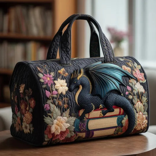 Borsa da viaggio trapuntata – Drago letterario