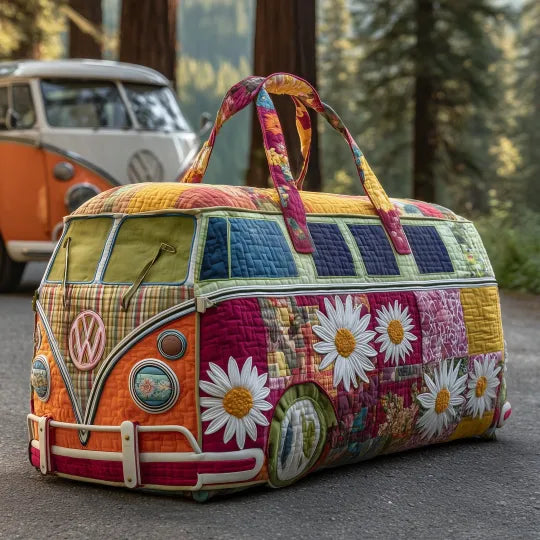 Borsa da viaggio trapuntata – Fantasia floreale