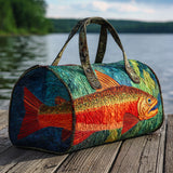 Borsa da viaggio trapuntata – Trota dorata