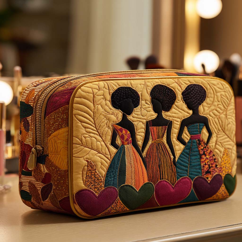 Beauty case trapuntato con cuori dell'amicizia NCU0NT10378