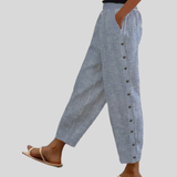Clara | Pantaloni a righe con bottoni