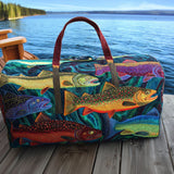 Borsa da viaggio trapuntata – Trota arcobaleno