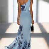 Lotta | Abito lungo off-shoulder in raso