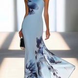 Lotta | Abito lungo off-shoulder in raso