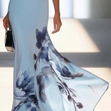 Lotta | Abito lungo off-shoulder in raso