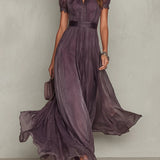 Mia | Abito lungo in chiffon vintage elegante