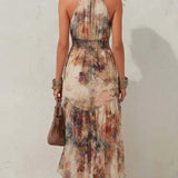 Frida | Abito midi delicato a fiori vintage