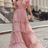 Carlotta | Abito da sposa maxi elegante rosa chiaro