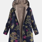 Aurora | Cappotto blu navy a fiori — 2
