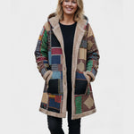 Ottavia | Felpa patchwork con cappuccio nei toni della terra — 2