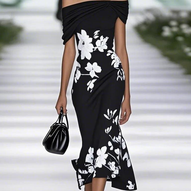 Emilia | Abito elegante con stampa floreale
