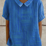 Zoe | Blusa a righe con fantasia geometrica