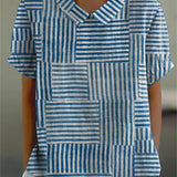 Enrica | Blusa patchwork a righe