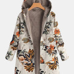Elena | Cappotto boho in sherpa con cappuccio e fantasia floreale — 2