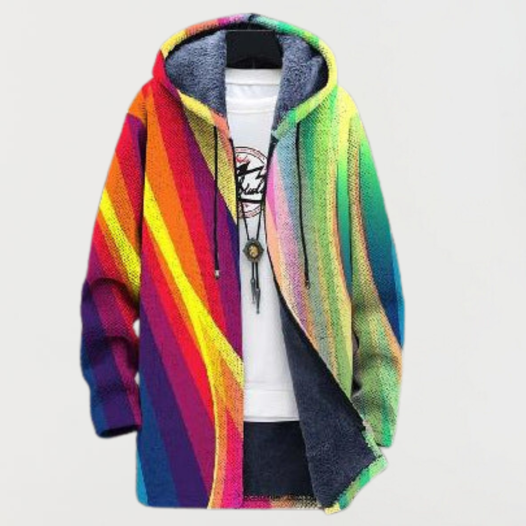 Emilia | Giacca a righe arcobaleno — 2