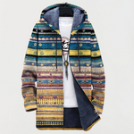 Elena | Cappotto con frange e fantasia tribale — 1