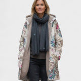 Edera | Giacca in pile pastello con fantasia botanica — 1