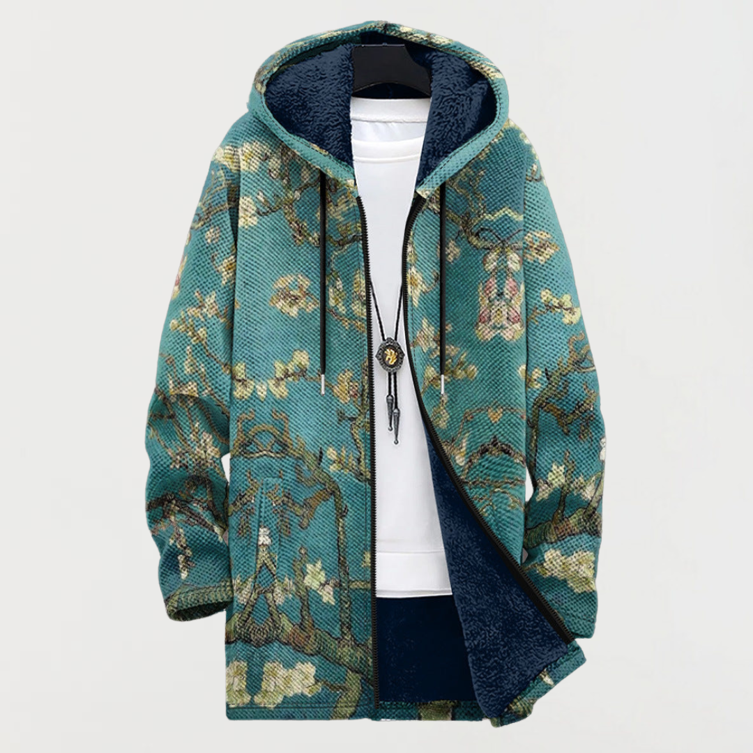 Giulia | Cappotto con fantasia floreale artistica — 1