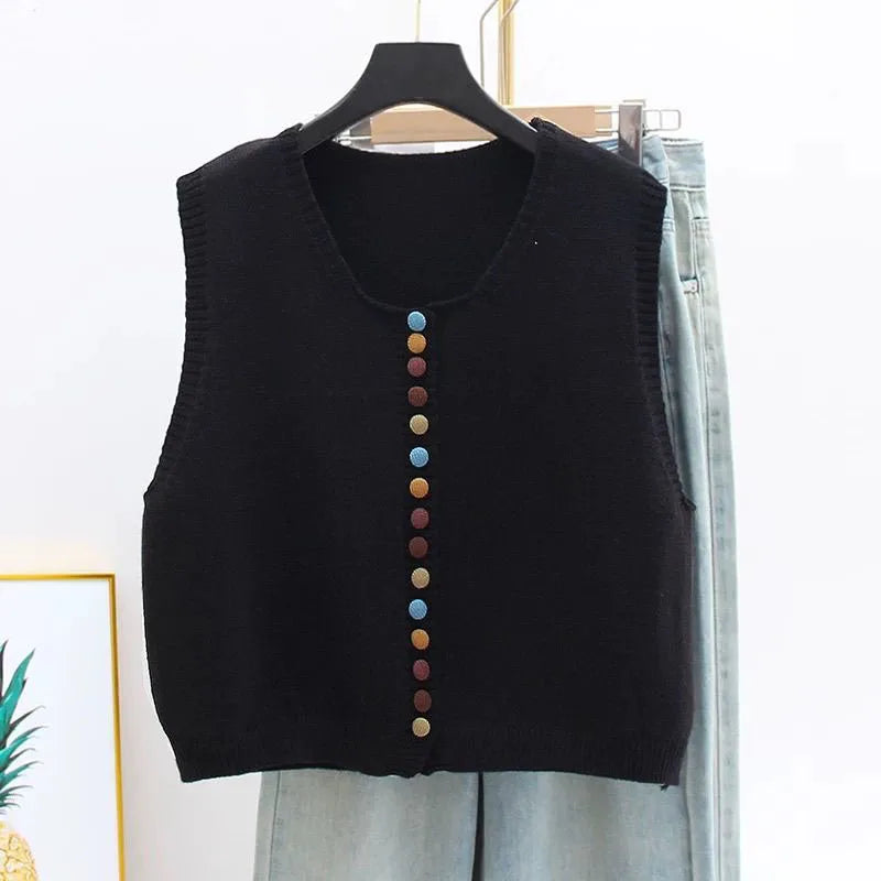 Maribela – Gilet in maglia con bottoni — 7