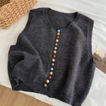 Maribela – Gilet in maglia con bottoni — 8
