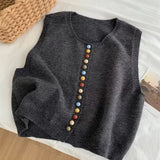 Maribela – Gilet in maglia con bottoni — 8